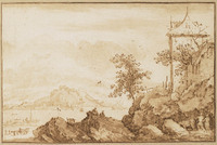 TvB G 6203
<br/>
Kustlandschap met vierkante toren
<br/>
<em>Cootwyck, Jurriaan (1714 - 1798)</em>